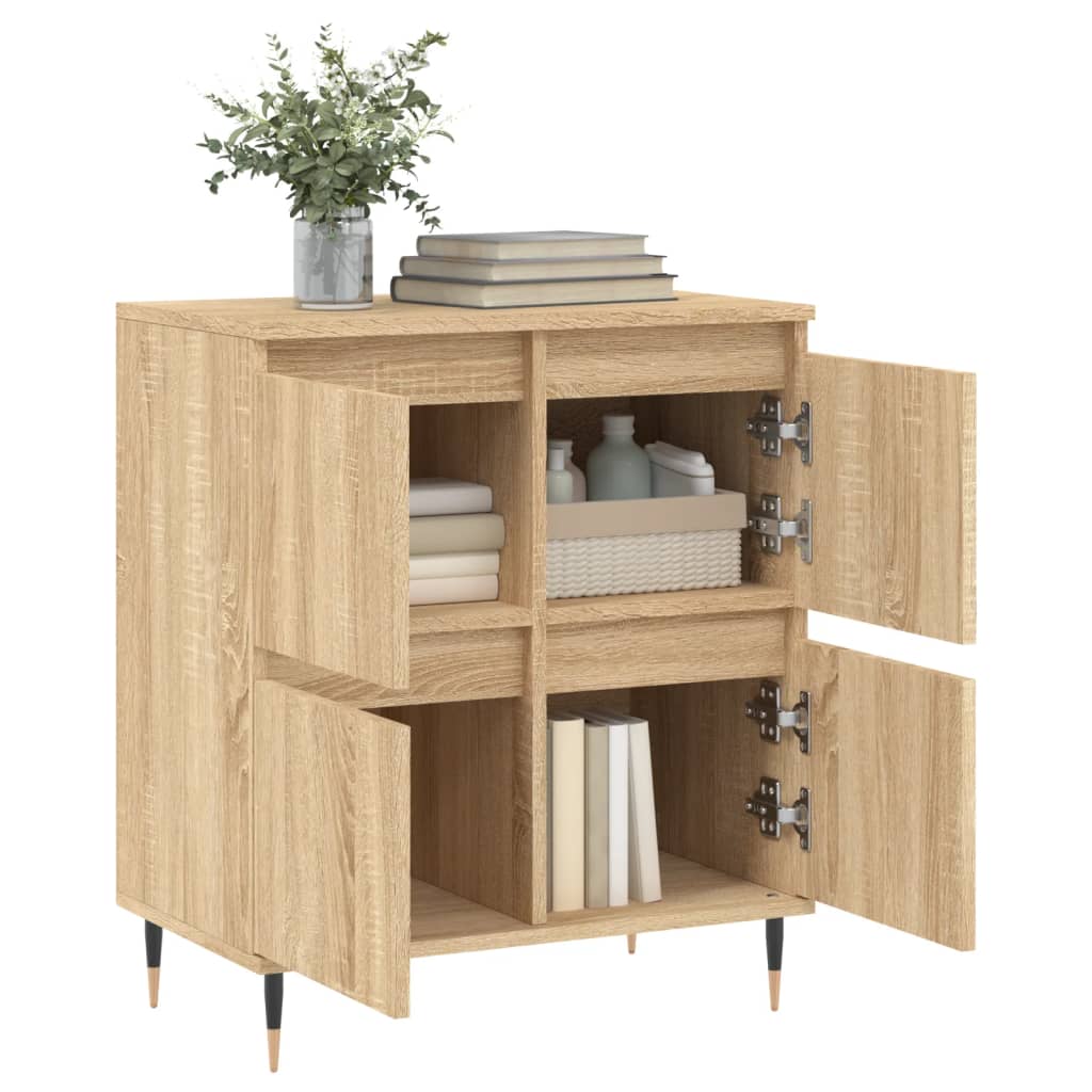 Dressoir 60X35X70 Cm Bewerkt Hout Sonoma Eikenkleurig
