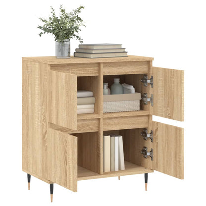 Dressoir 60X35X70 Cm Bewerkt Hout Sonoma Eikenkleurig