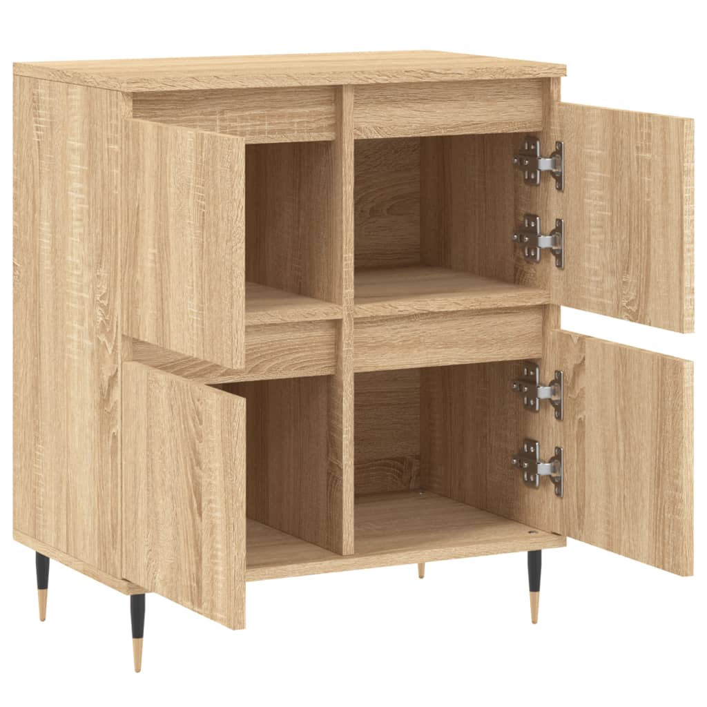 Dressoir 60X35X70 Cm Bewerkt Hout Sonoma Eikenkleurig