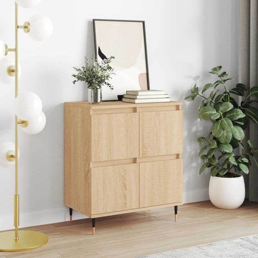 Dressoir 60X35X70 Cm Bewerkt Hout Sonoma Eikenkleurig