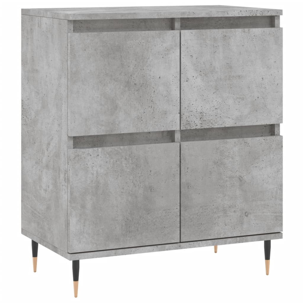 Dressoir 60X35X70 Cm Bewerkt Hout Betongrijs