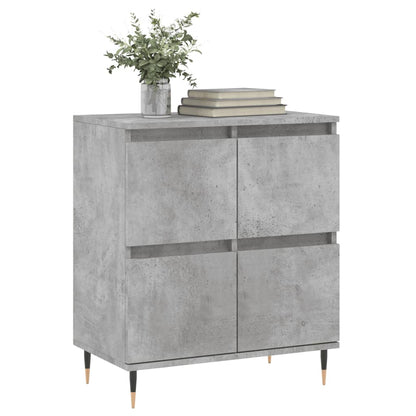 Dressoir 60X35X70 Cm Bewerkt Hout Betongrijs