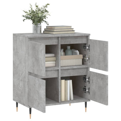 Dressoir 60X35X70 Cm Bewerkt Hout Betongrijs
