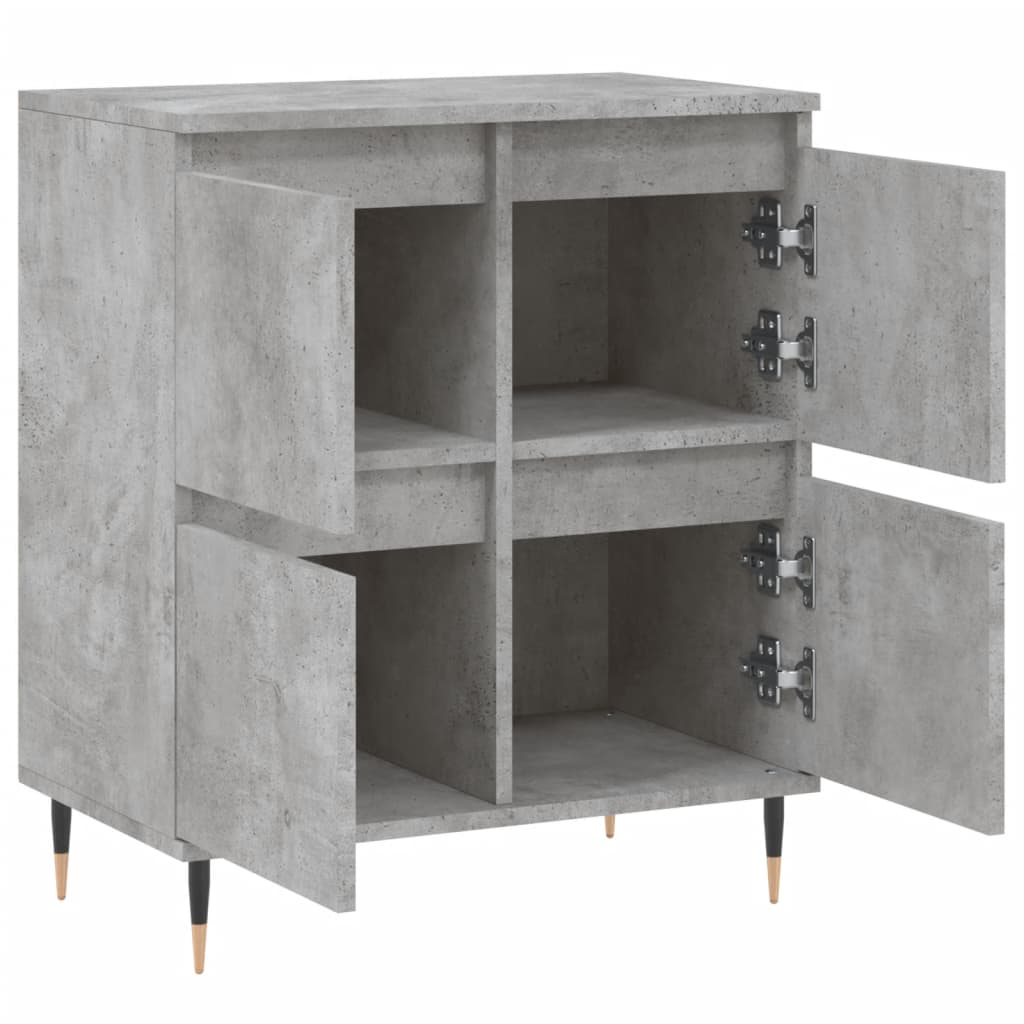 Dressoir 60X35X70 Cm Bewerkt Hout Betongrijs