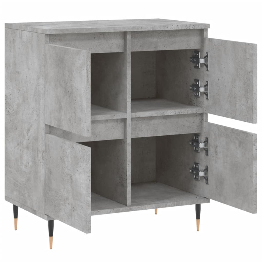 Dressoir 60X35X70 Cm Bewerkt Hout Betongrijs