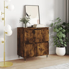 Sideboard 60x35x70 cm carved wood smoked oak look