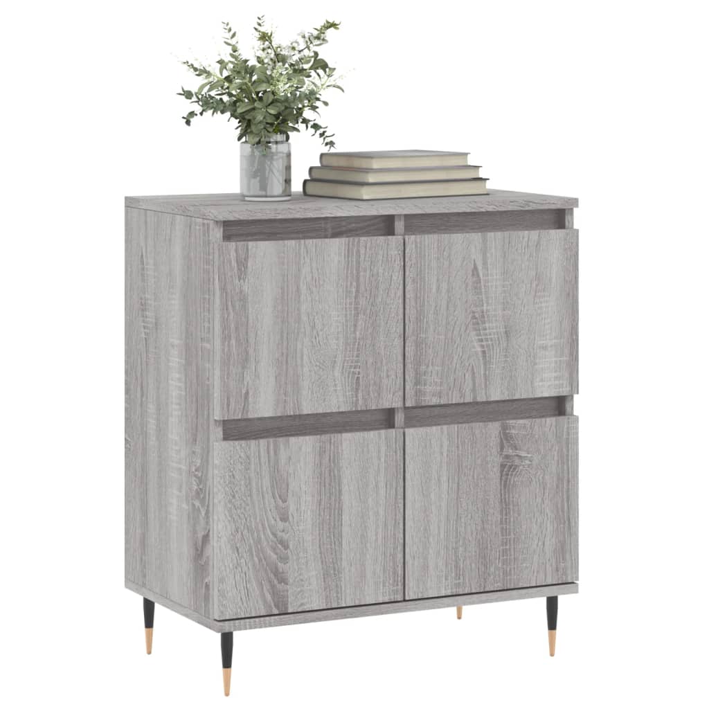 Dressoir 60X30X75 Cm Bewerkt Hout Grijs Sonoma Eikenkleurig