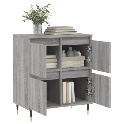 Dressoir 60X30X75 Cm Bewerkt Hout Grijs Sonoma Eikenkleurig