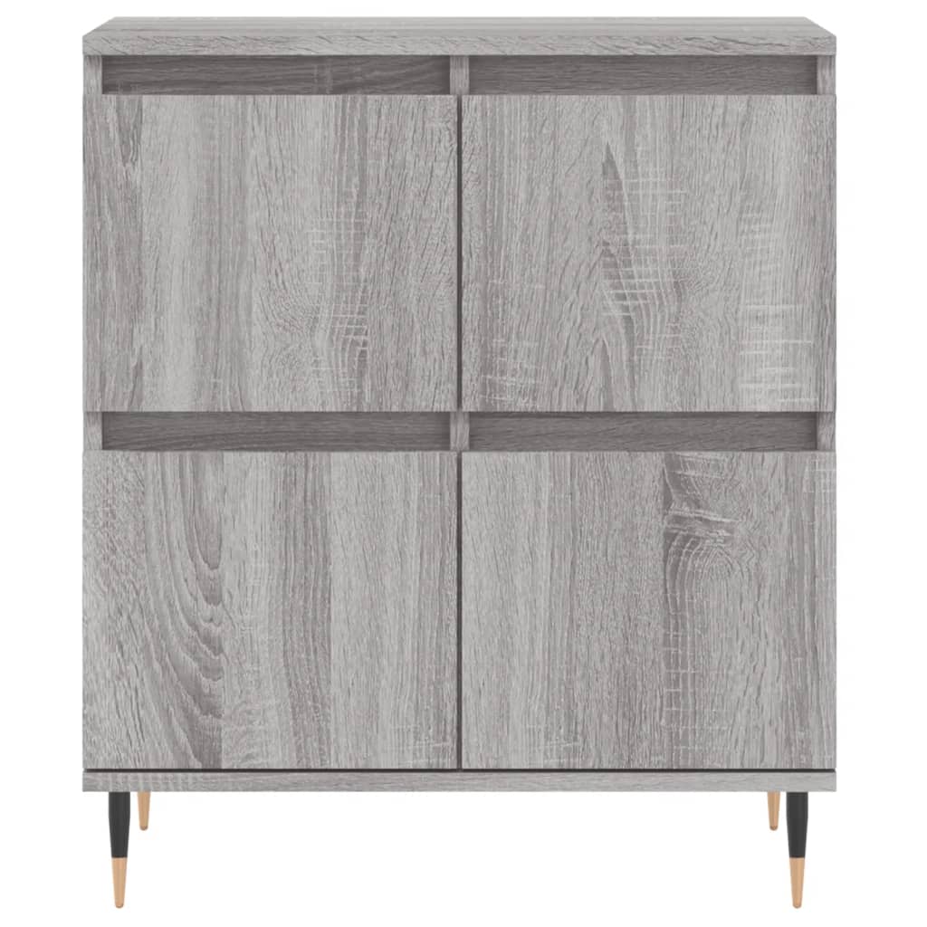 Dressoir 60X30X75 Cm Bewerkt Hout Grijs Sonoma Eikenkleurig
