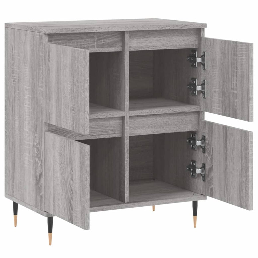Dressoir 60X30X75 Cm Bewerkt Hout Grijs Sonoma Eikenkleurig