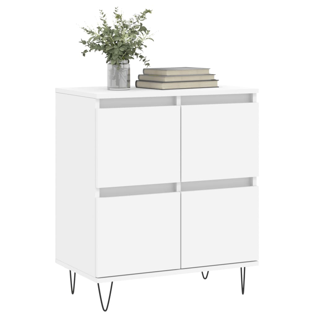 Dressoir 60X35X70 Cm Bewerkt Hout Wit