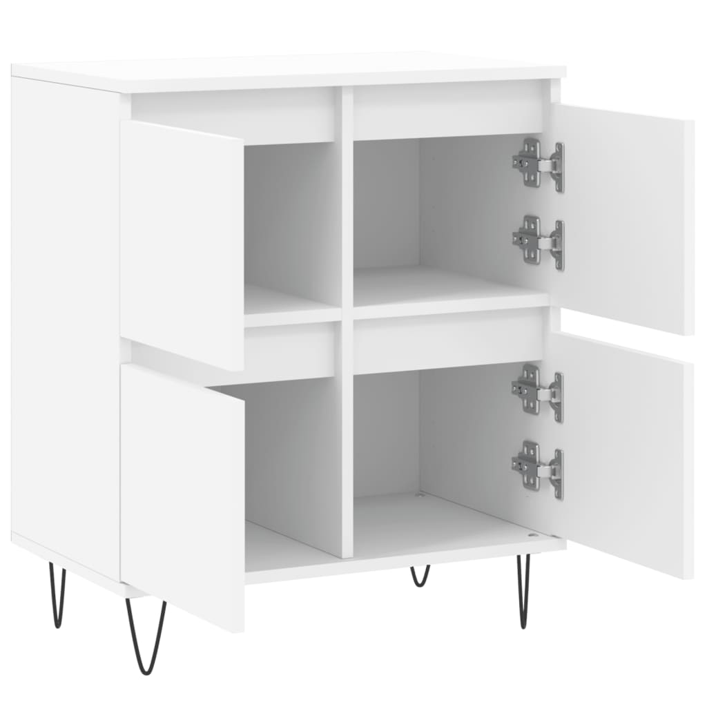 Dressoir 60X35X70 Cm Bewerkt Hout Wit