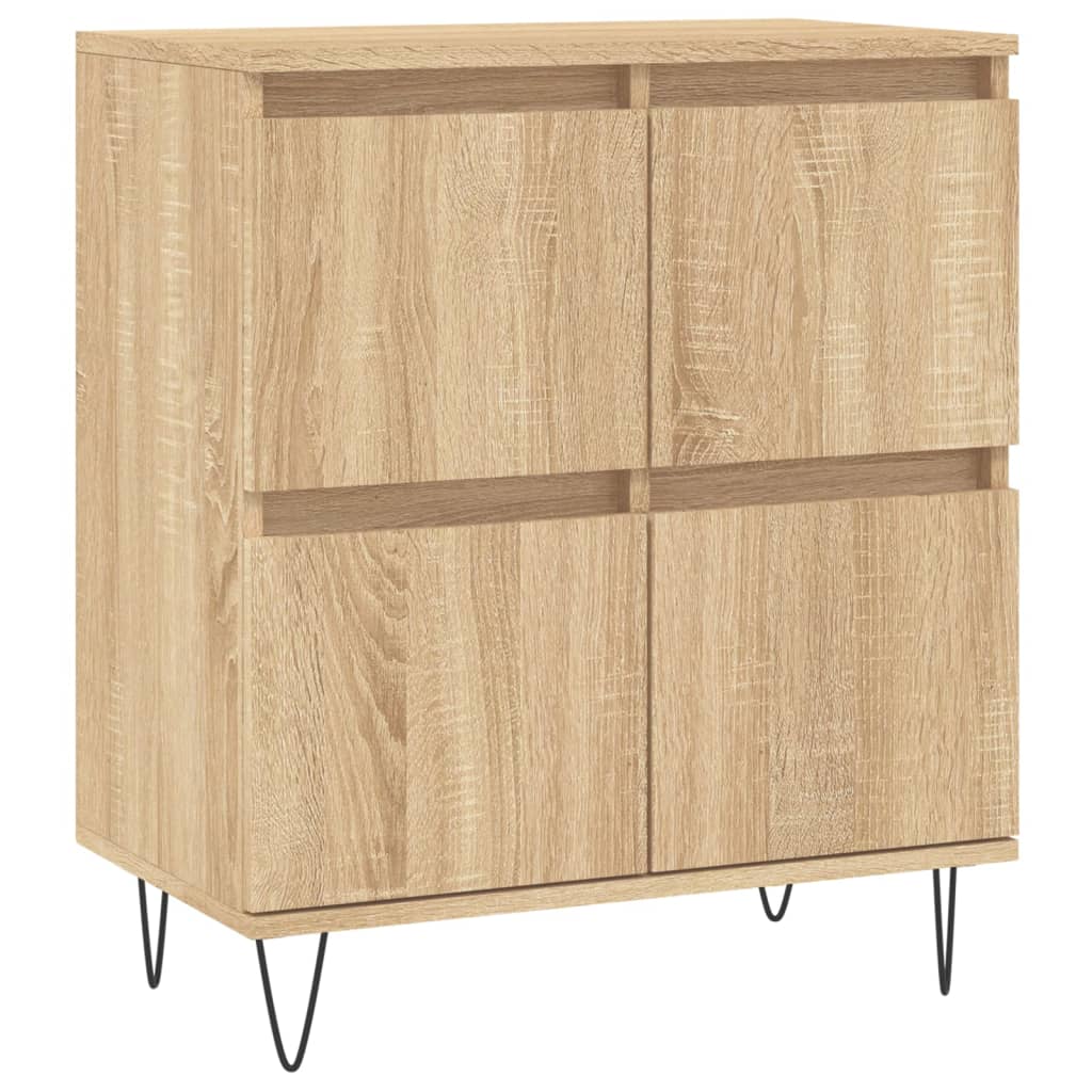 Dressoir 60X35X70 Cm Bewerkt Hout Sonoma Eikenkleurig