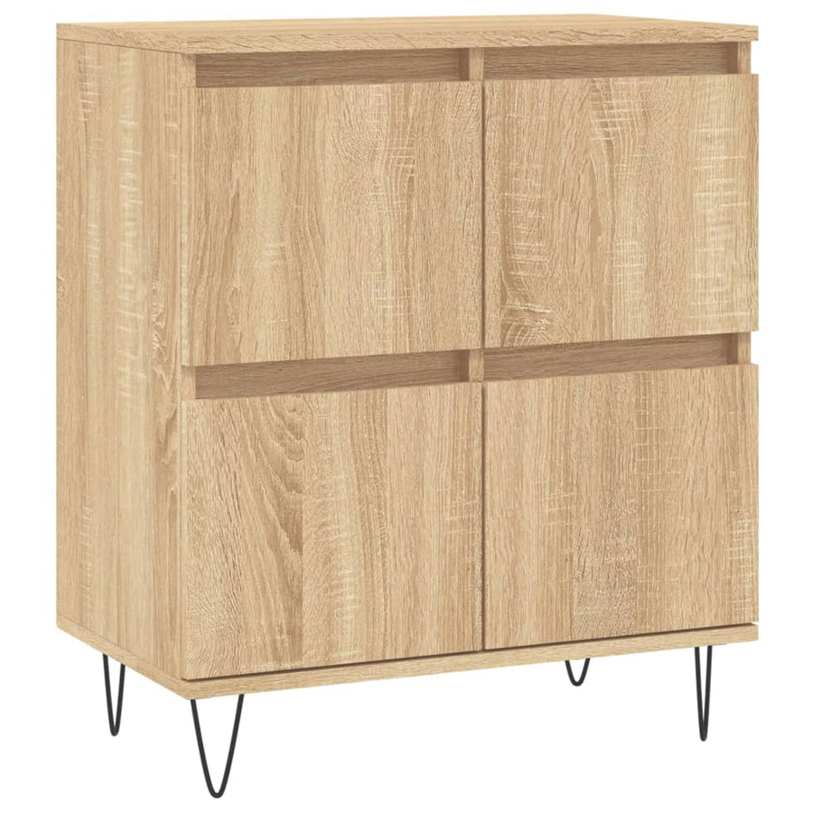 Dressoir 60X35X70 Cm Bewerkt Hout Sonoma Eikenkleurig