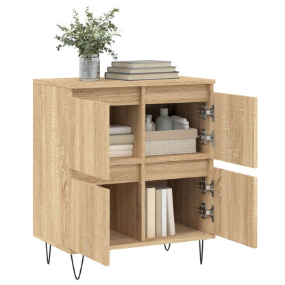 Dressoir 60X35X70 Cm Bewerkt Hout Sonoma Eikenkleurig
