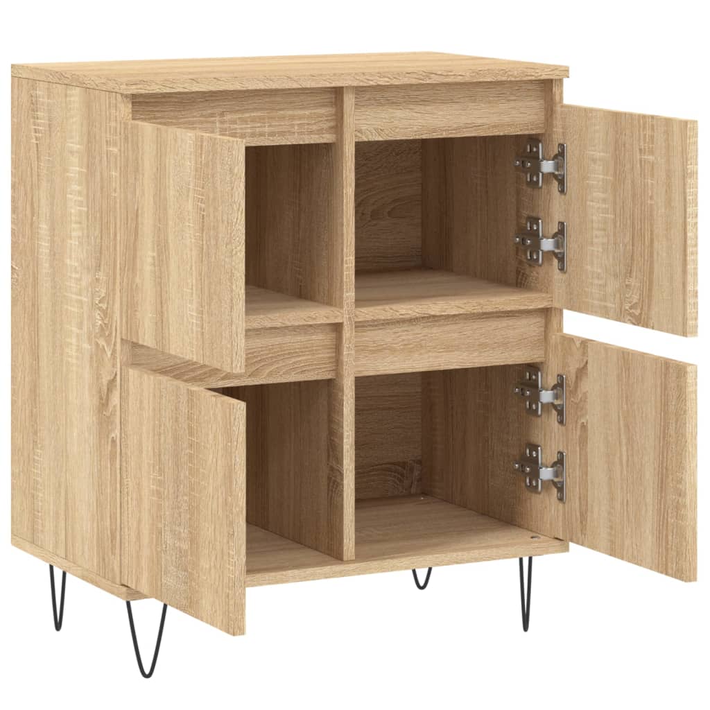 Dressoir 60X35X70 Cm Bewerkt Hout Sonoma Eikenkleurig