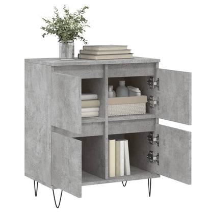 Dressoir 60X35X70 Cm Bewerkt Hout Betongrijs