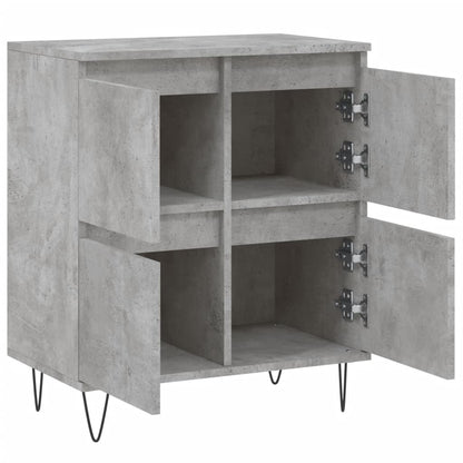 Dressoir 60X35X70 Cm Bewerkt Hout Betongrijs