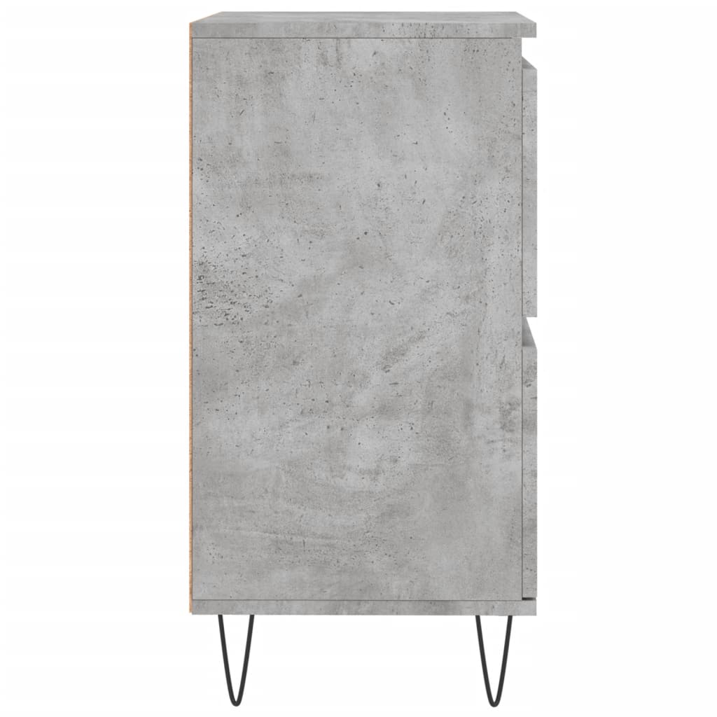 Dressoir 60X35X70 Cm Bewerkt Hout Betongrijs