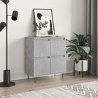 Dressoir 60x35x70 cm bewerkt hout betongrijs wandmontage