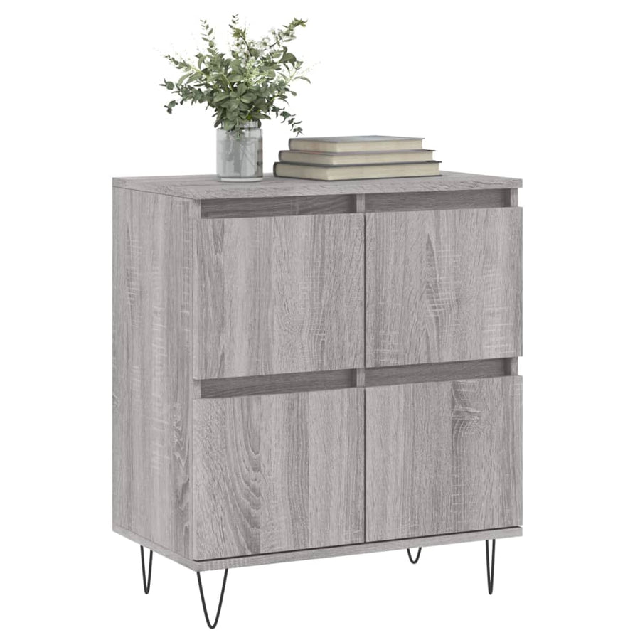 Dressoir 60X30X75 Cm Bewerkt Hout Grijs Sonoma Eikenkleurig