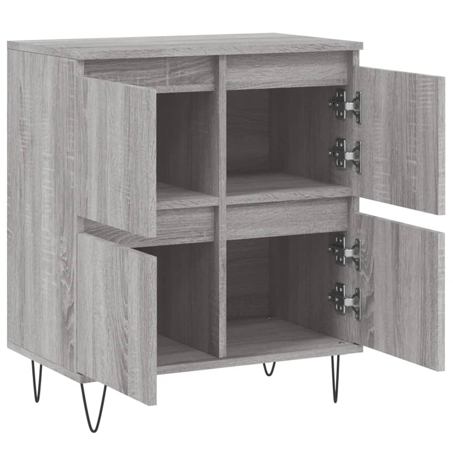 Dressoir 60X30X75 Cm Bewerkt Hout Grijs Sonoma Eikenkleurig