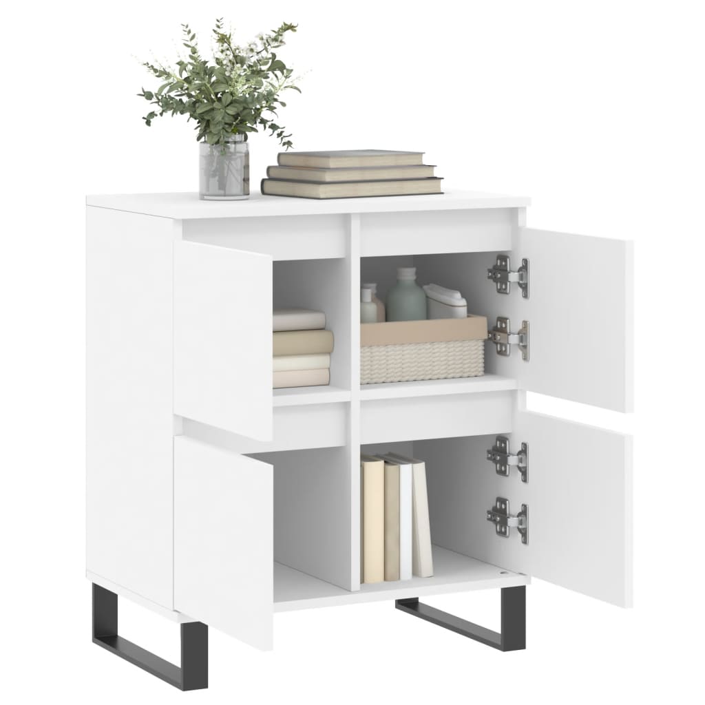 Dressoir 60X35X70 Cm Bewerkt Hout Wit