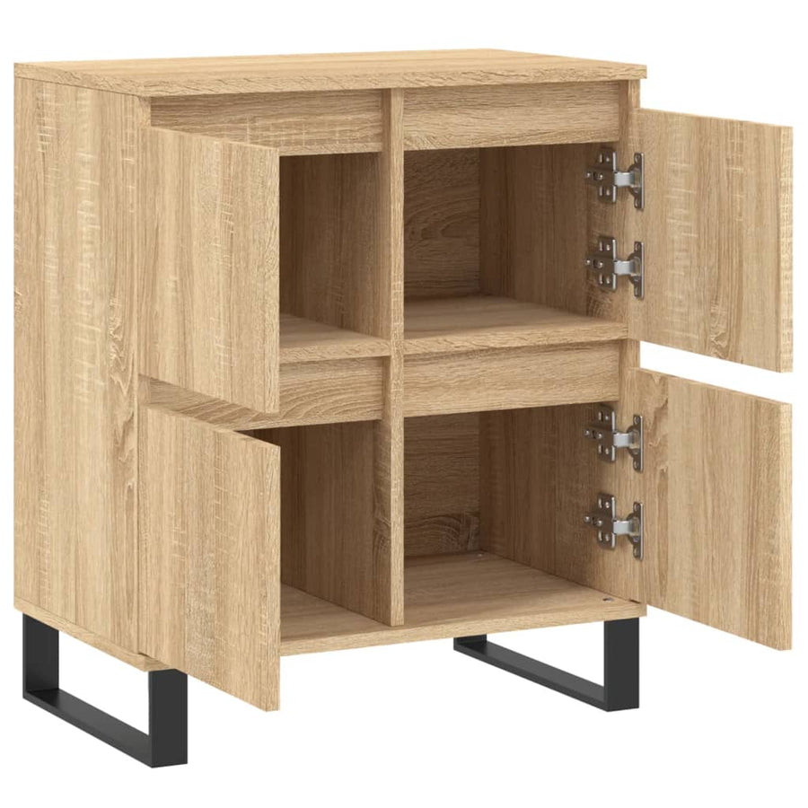 Dressoir 60X35X70 Cm Bewerkt Hout Sonoma Eikenkleurig