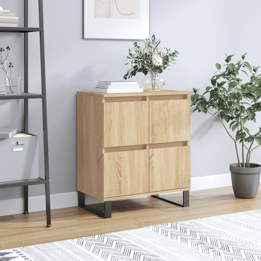 Dressoir 60X35X70 Cm Bewerkt Hout Sonoma Eikenkleurig