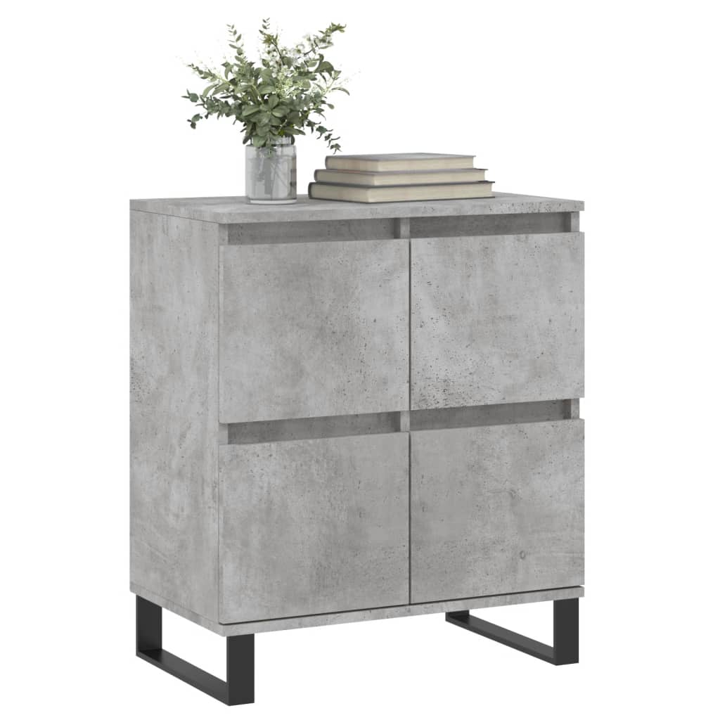 Dressoir 60X35X70 Cm Bewerkt Hout Betongrijs