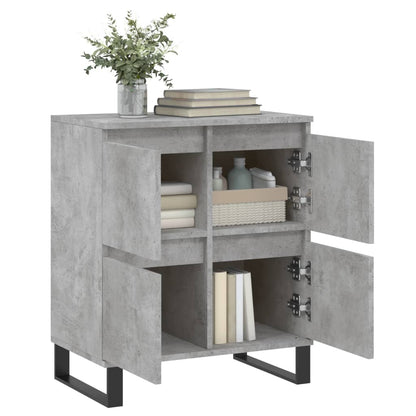 Dressoir 60X35X70 Cm Bewerkt Hout Betongrijs