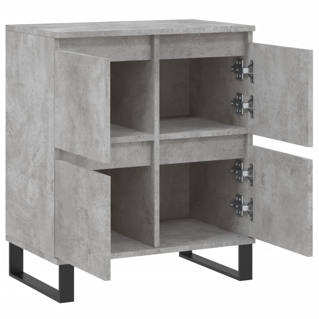 Dressoir 60X35X70 Cm Bewerkt Hout Betongrijs