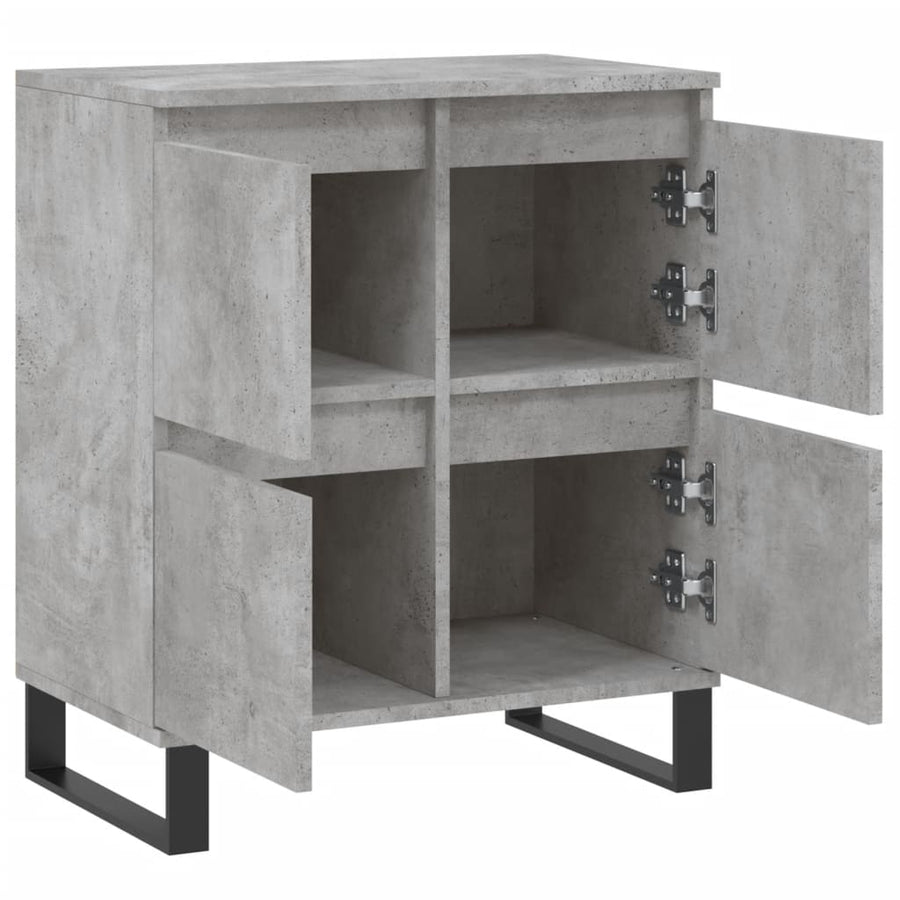 Dressoir 60X35X70 Cm Bewerkt Hout Betongrijs