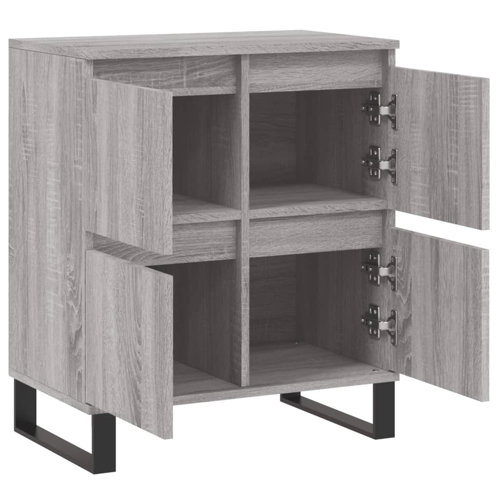 Dressoir 60X30X75 Cm Bewerkt Hout Grijs Sonoma Eikenkleurig
