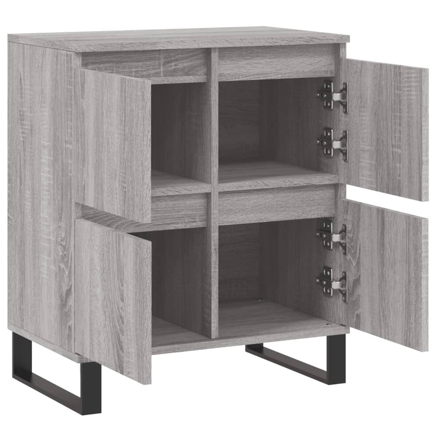 Dressoir 60X30X75 Cm Bewerkt Hout Grijs Sonoma Eikenkleurig