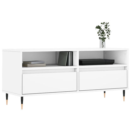 Tv-Meubel 00X34,5X44,5 Cm Bewerkt Hout Wit