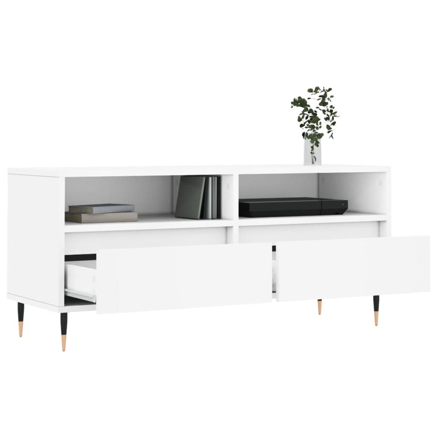 Tv-Meubel 00X34,5X44,5 Cm Bewerkt Hout Wit