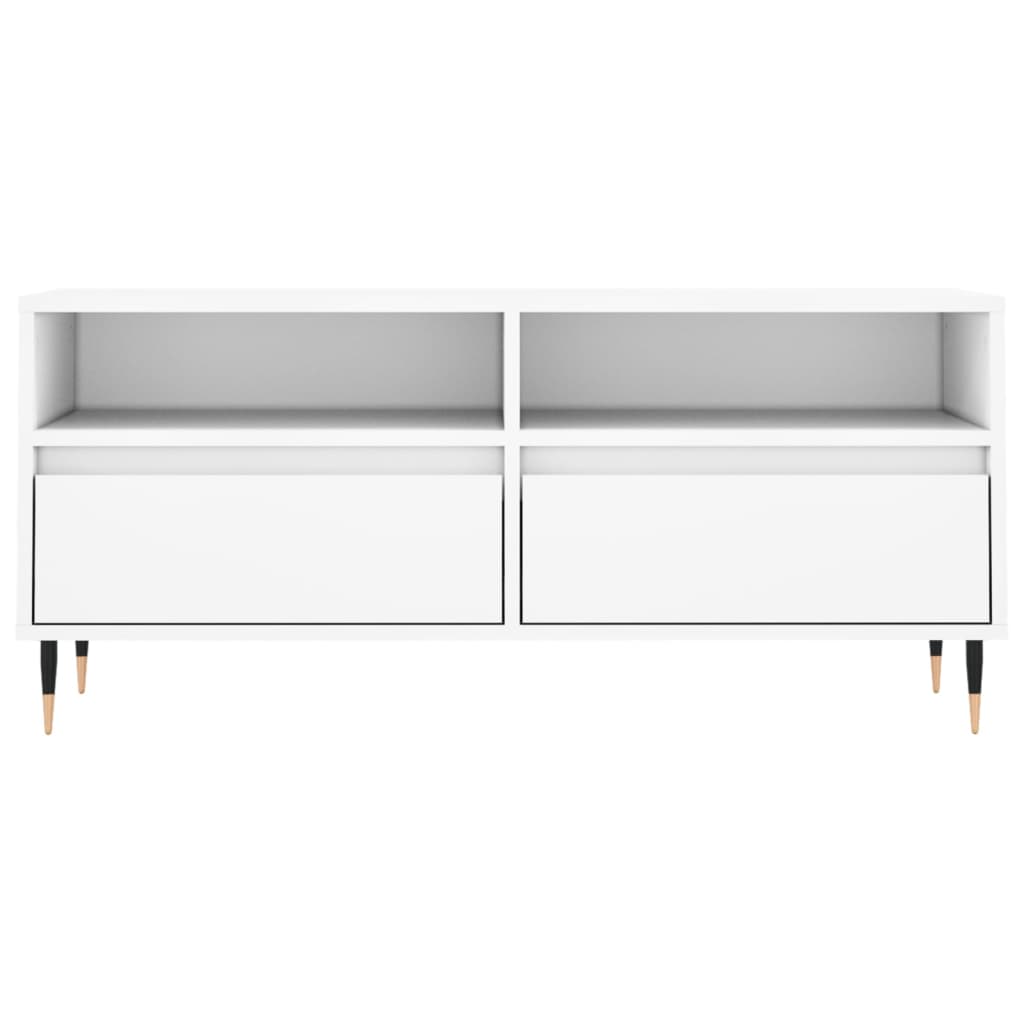 Tv-Meubel 00X34,5X44,5 Cm Bewerkt Hout Wit
