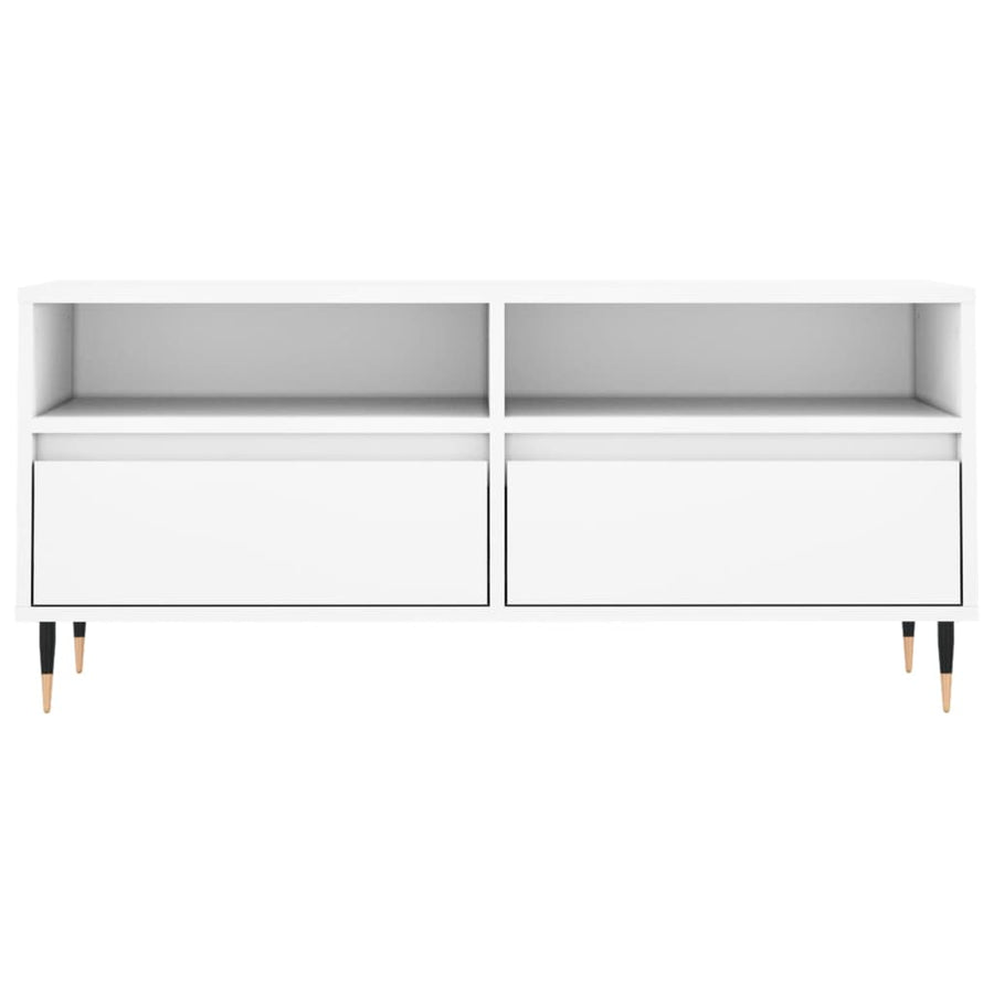 Tv-Meubel 00X34,5X44,5 Cm Bewerkt Hout Wit