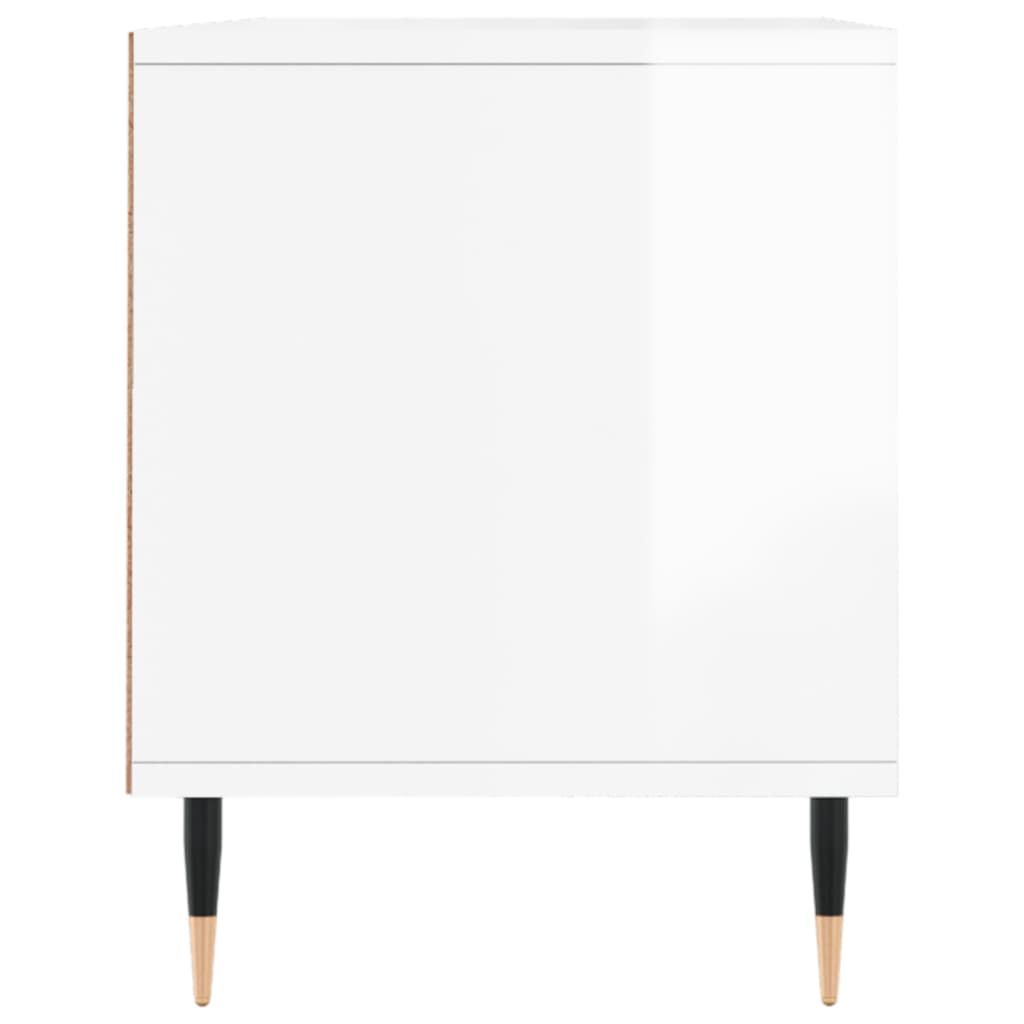 Tv-Meubel 00X34,5X44,5 Cm Bewerkt Hout Hoogglans wit