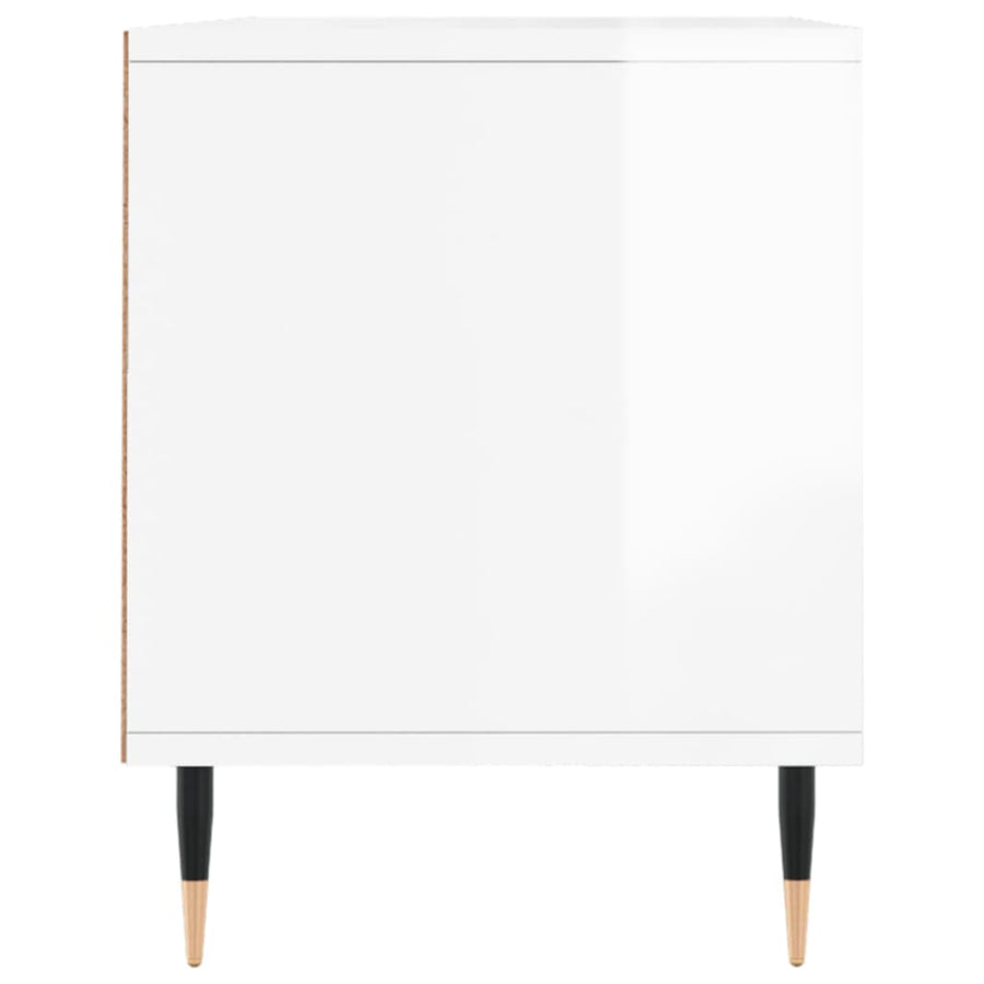Tv-Meubel 00X34,5X44,5 Cm Bewerkt Hout Hoogglans wit