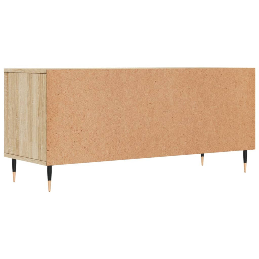 Tv-Meubel 100X34,5X44,5 Cm Bewerkt Hout Kleurig Sonoma eiken