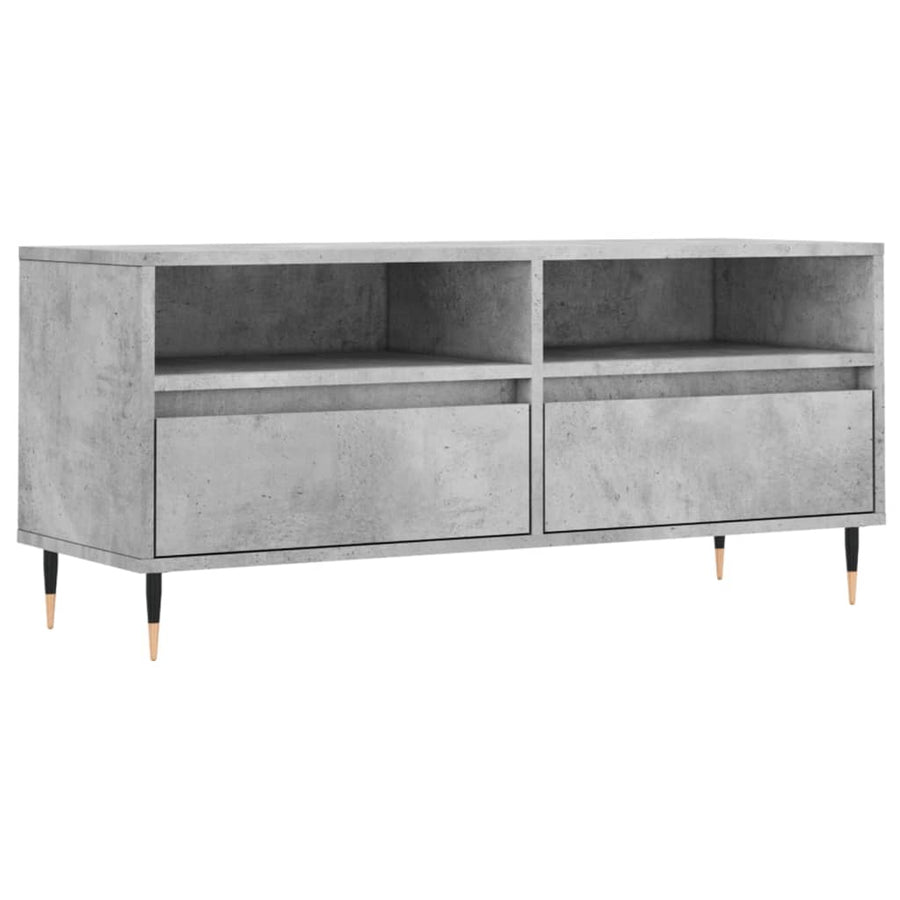 Tv-Meubel 00X34,5X44,5 Cm Bewerkt Hout Betongrijs