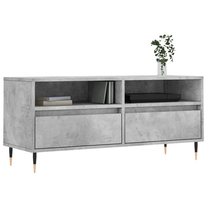 Tv-Meubel 00X34,5X44,5 Cm Bewerkt Hout Betongrijs