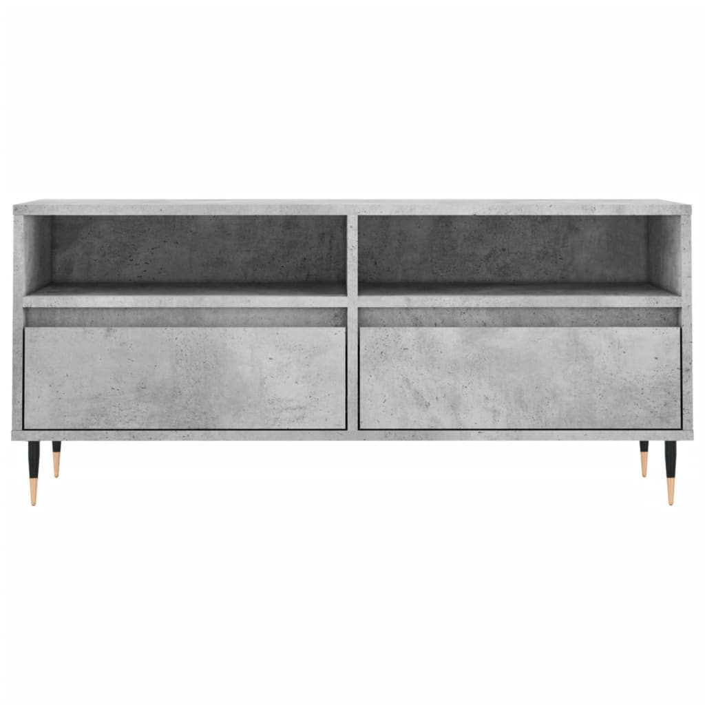 Tv-Meubel 00X34,5X44,5 Cm Bewerkt Hout Betongrijs
