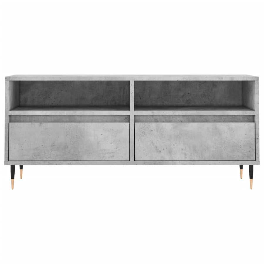 Tv-Meubel 00X34,5X44,5 Cm Bewerkt Hout Betongrijs