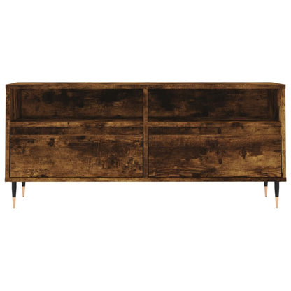 Tv-Meubel 100X34,5X44,5 Cm Bewerkt Hout Kleurig Gerookt eiken