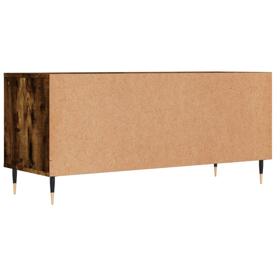 Tv-Meubel 100X34,5X44,5 Cm Bewerkt Hout Kleurig Gerookt eiken