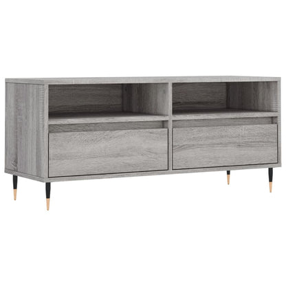Tv-Meubel 00X34,5X44,5 Cm Bewerkt Hout Eikenkleur Grijs sonoma