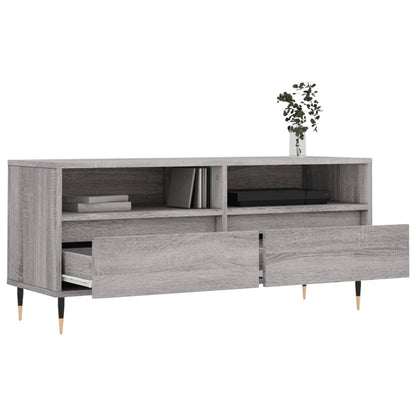 Tv-Meubel 00X34,5X44,5 Cm Bewerkt Hout Eikenkleur Grijs sonoma